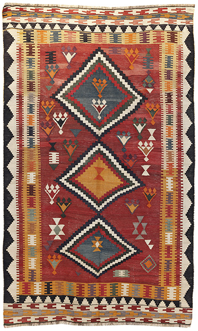 Multicolor Qashgay Kilim