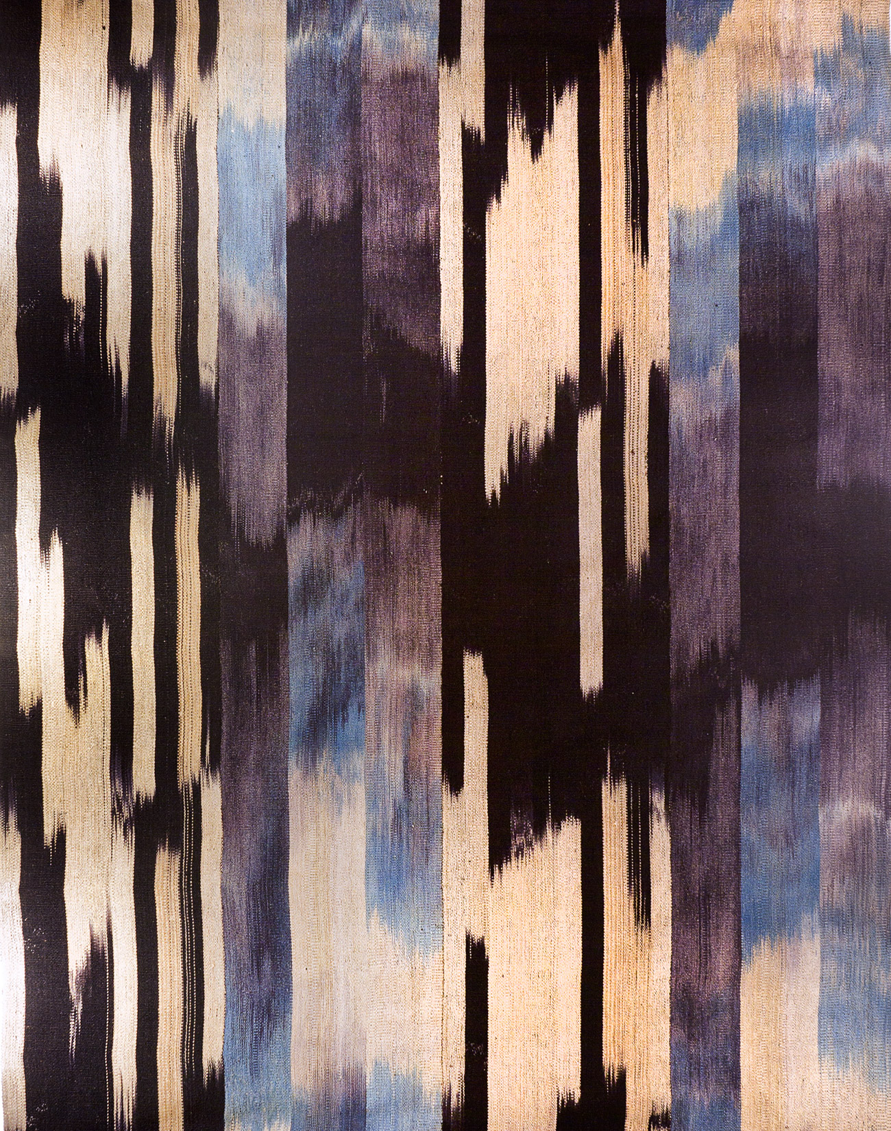 Black & White & Blue Banneh Ikat